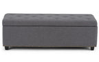 Hamilton Storage Ottoman in Linen