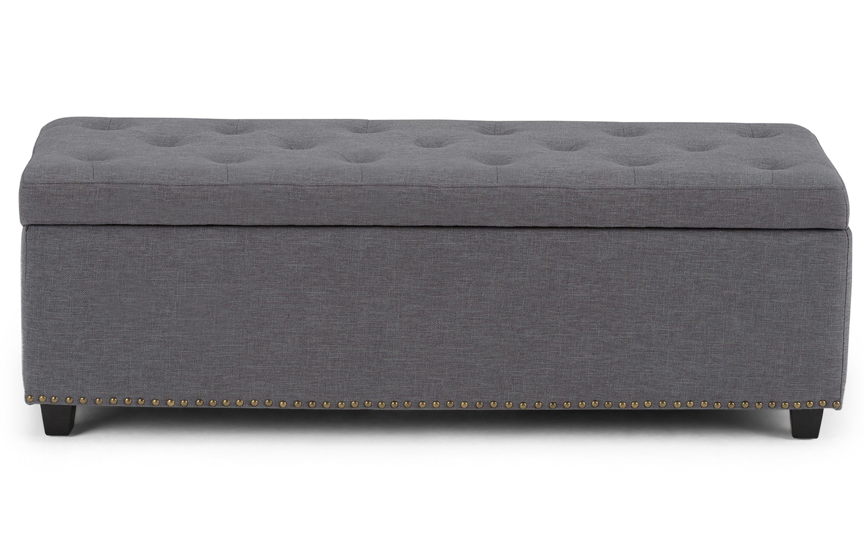 Hamilton Storage Ottoman in Linen