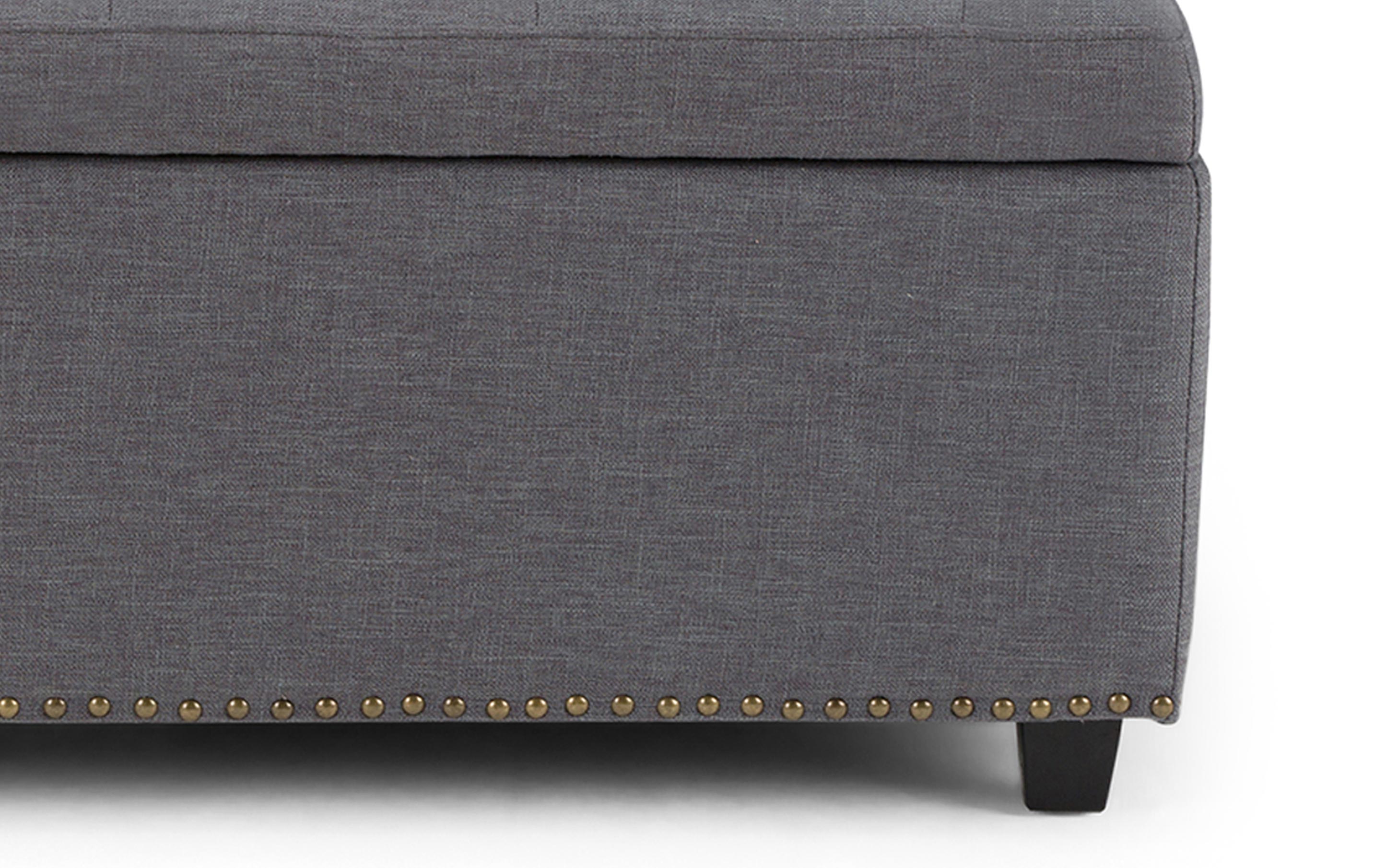 Hamilton Storage Ottoman in Linen