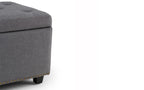 Hamilton Storage Ottoman in Linen