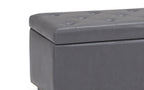 Hamilton Storage Ottoman in Stone Grey