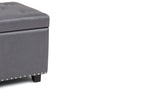 Hamilton Storage Ottoman in Stone Grey