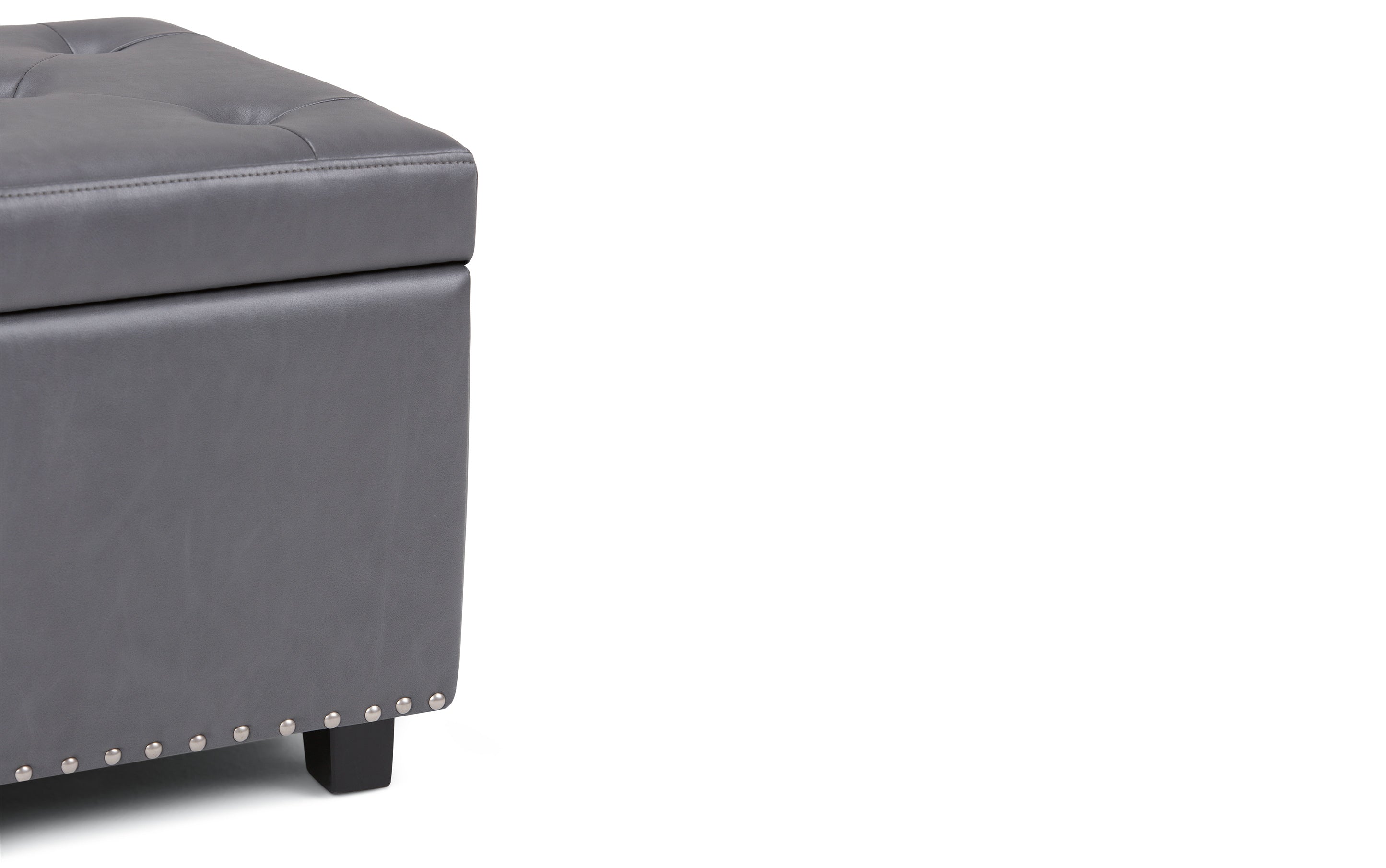 Hamilton Storage Ottoman in Stone Grey