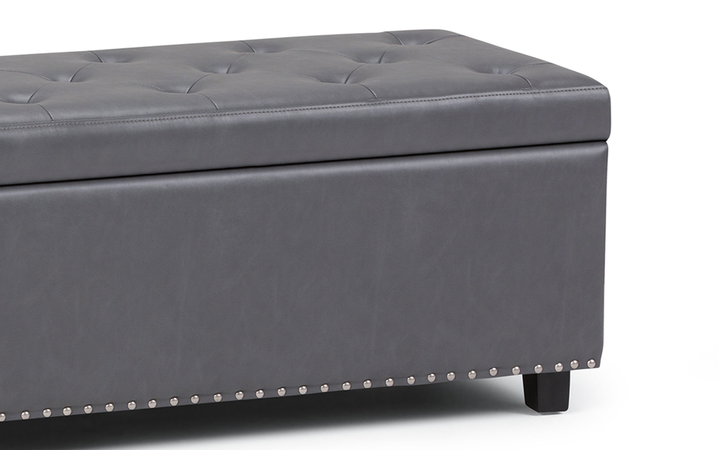 Hamilton Storage Ottoman in Stone Grey