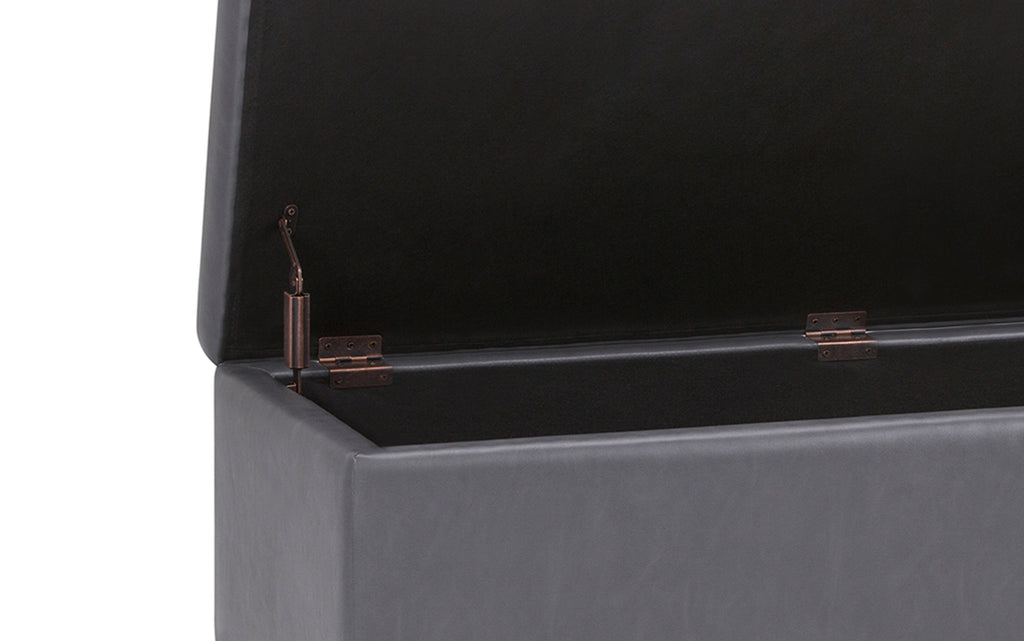 Hamilton Storage Ottoman in Stone Grey