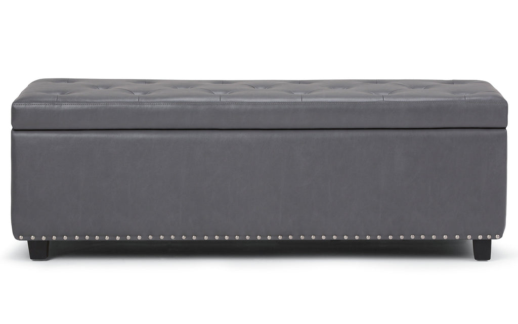 Hamilton Storage Ottoman in Vegan Leather