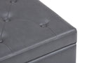 Hamilton Storage Ottoman in Stone Grey
