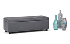 Hamilton Storage Ottoman in Stone Grey