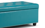 Hamilton Storage Ottoman in Vegan Leather