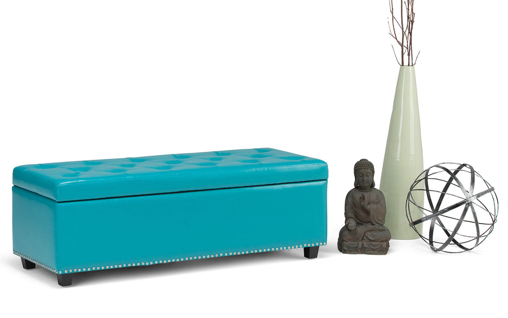 Hamilton Storage Ottoman in Vegan Leather
