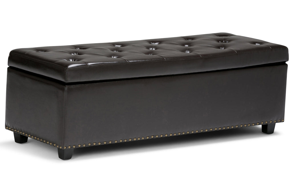 Hamilton Storage Ottoman in Vegan Leather