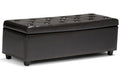 Hamilton Storage Ottoman in Vegan Leather