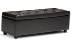 Hamilton Storage Ottoman in Vegan Leather