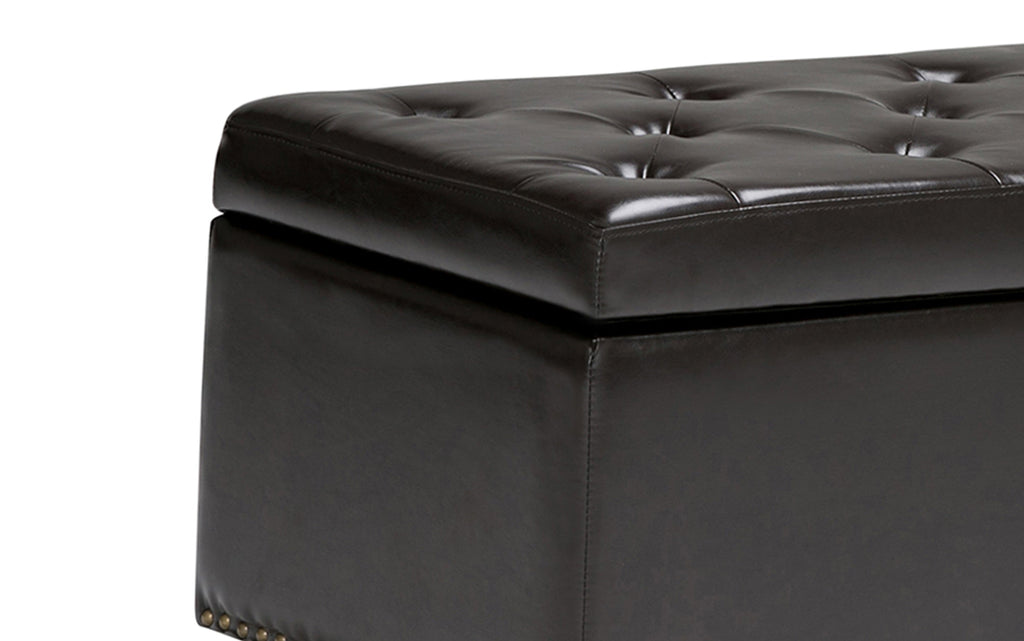 Hamilton Storage Ottoman in Vegan Leather