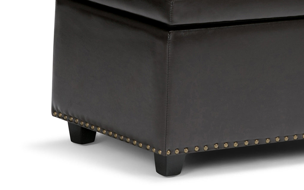 Hamilton Storage Ottoman in Vegan Leather