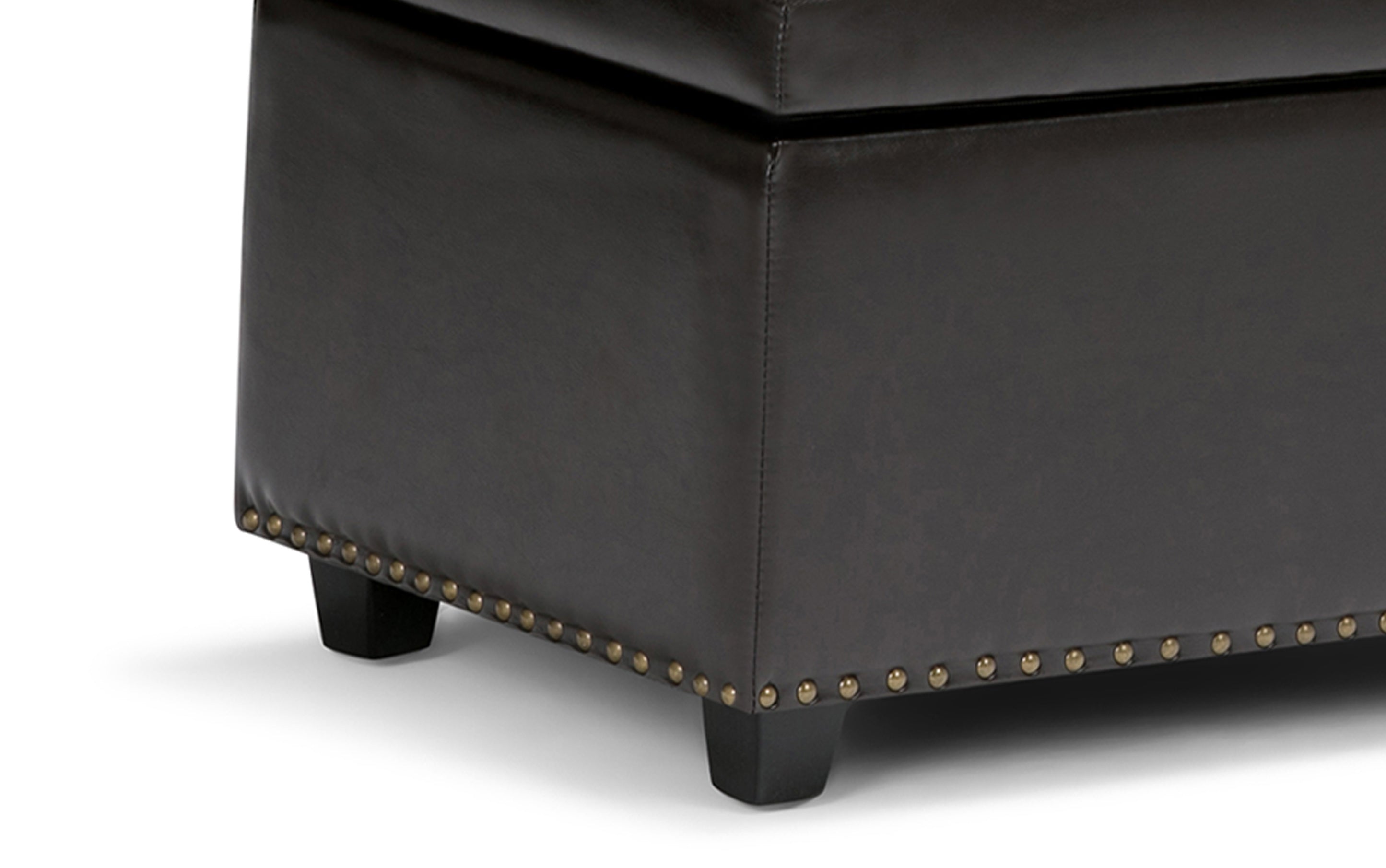Hamilton Storage Ottoman in Vegan Leather