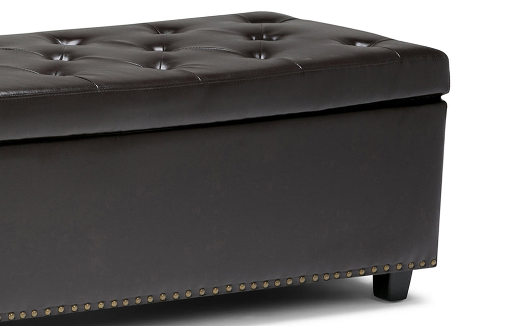 Hamilton Storage Ottoman in Vegan Leather