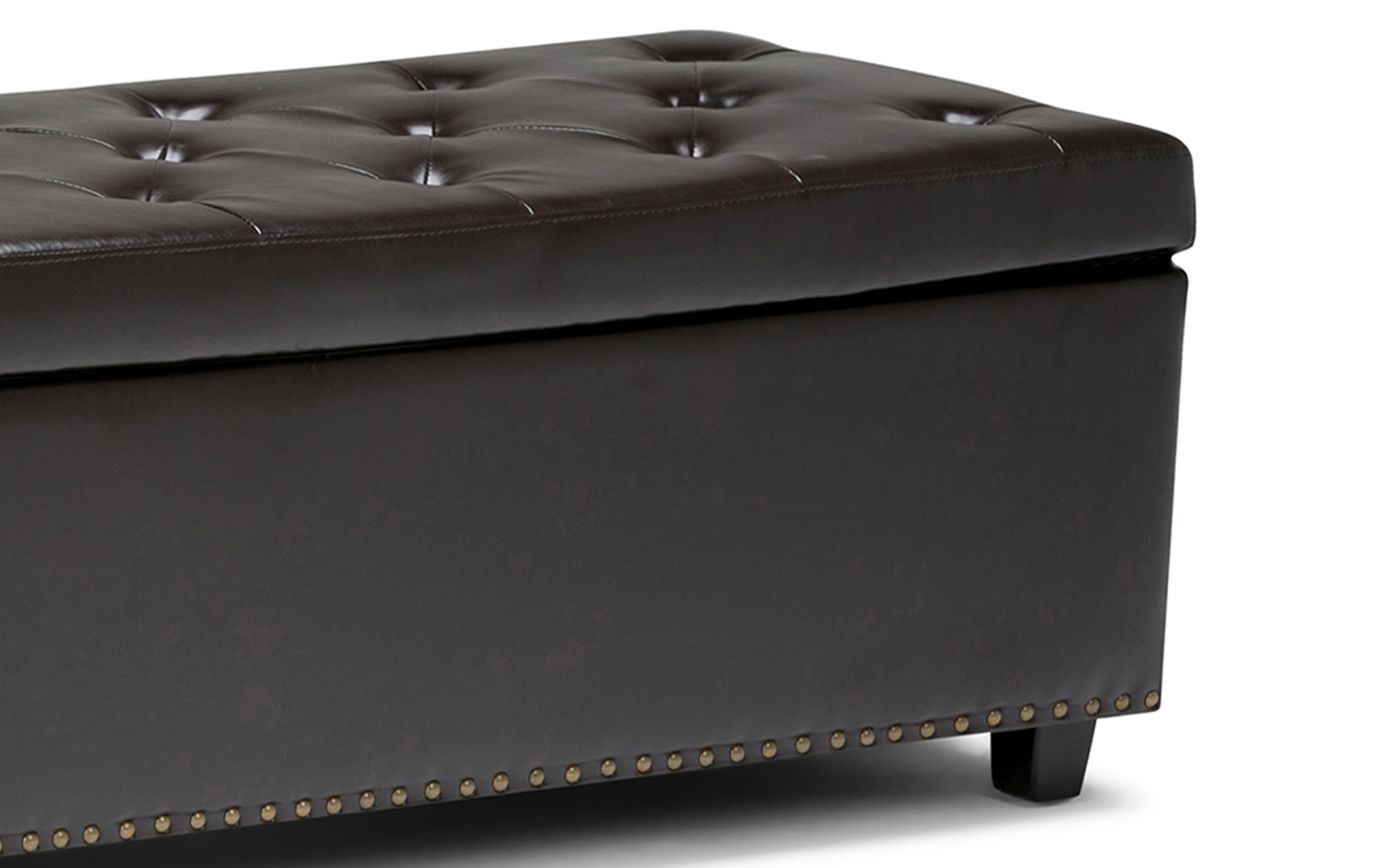 Hamilton Storage Ottoman in Vegan Leather