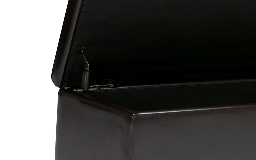 Hamilton Storage Ottoman in Vegan Leather