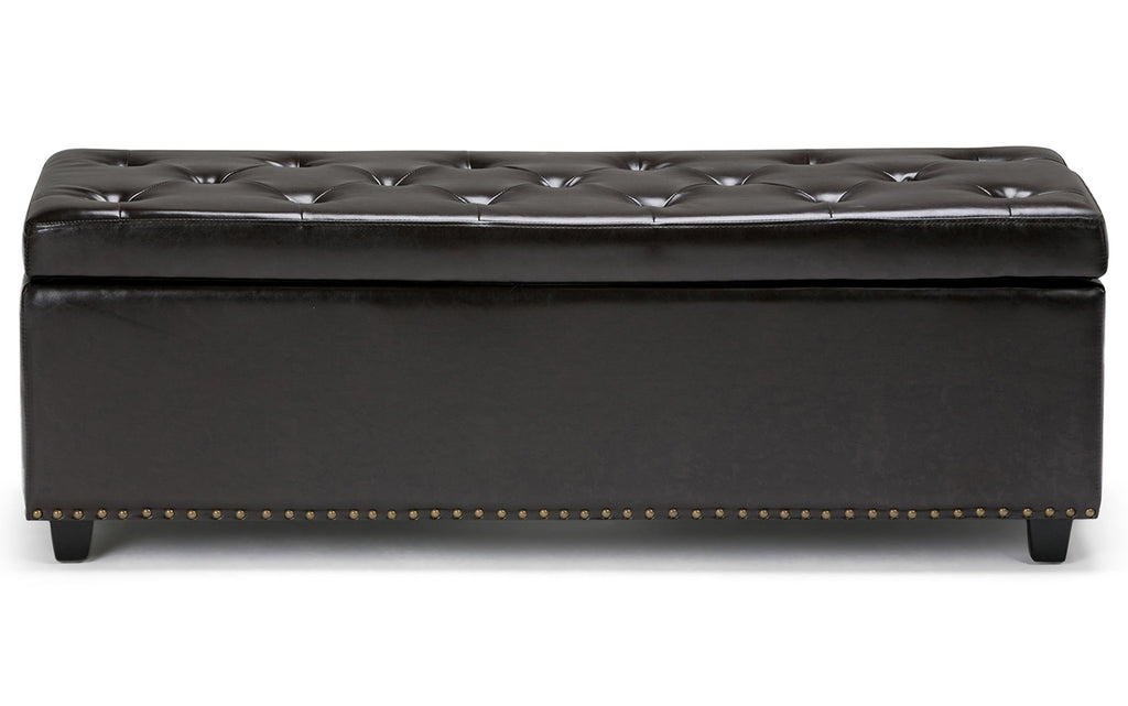 Hamilton Storage Ottoman in Vegan Leather