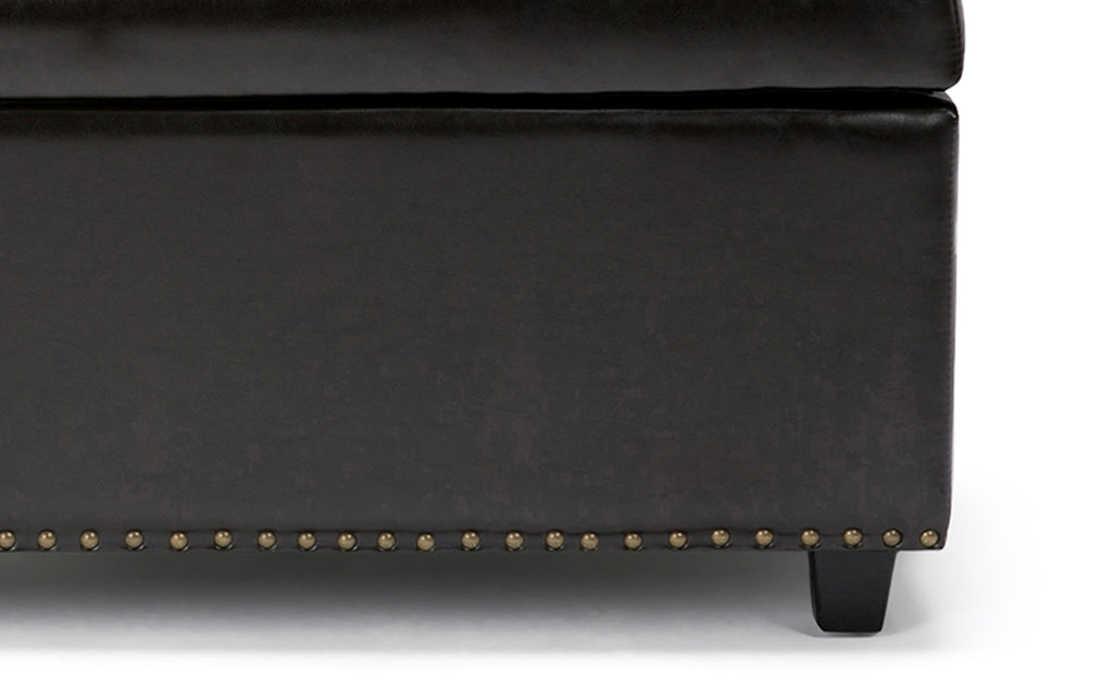 Hamilton Storage Ottoman in Vegan Leather