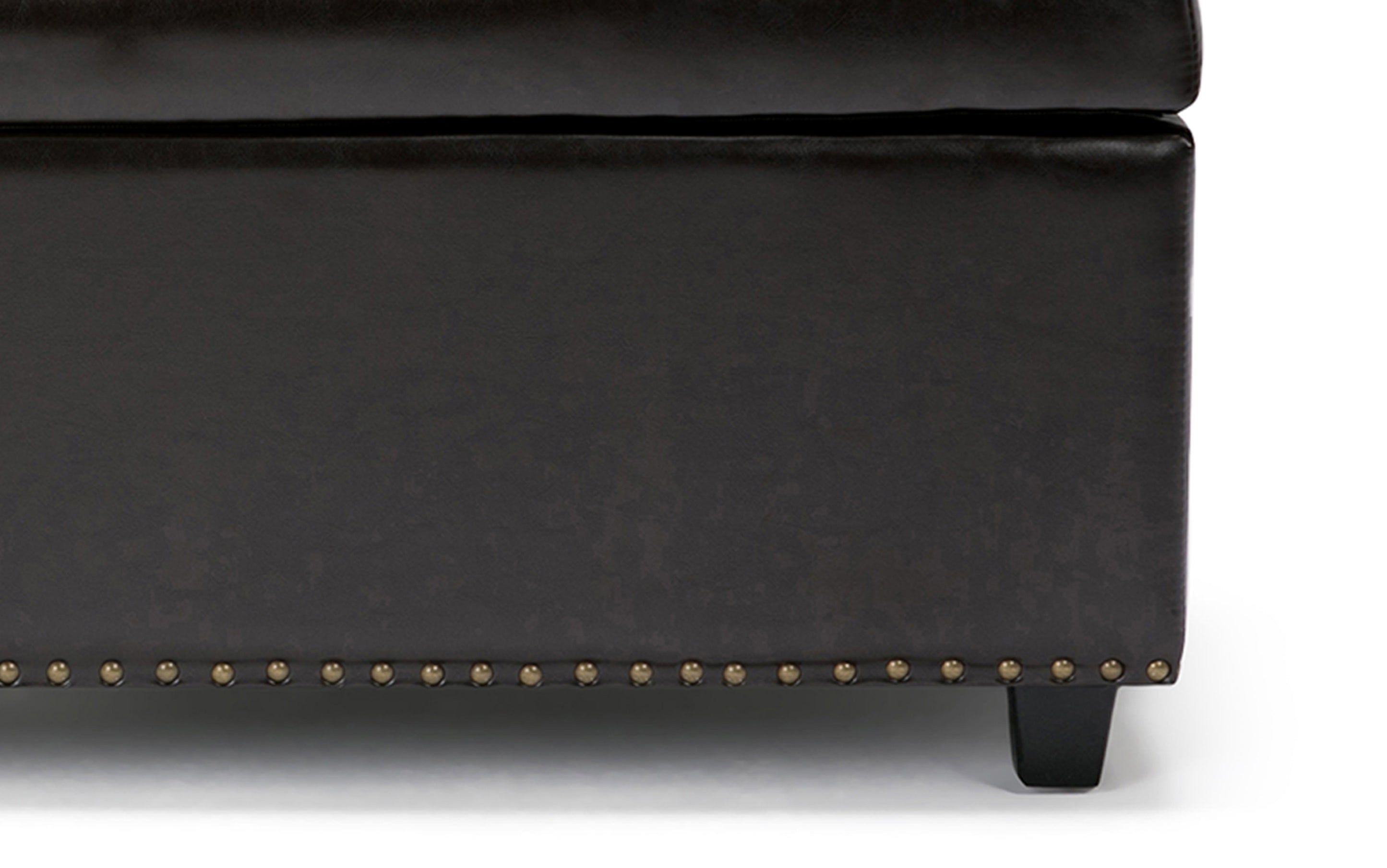 Hamilton Storage Ottoman in Vegan Leather