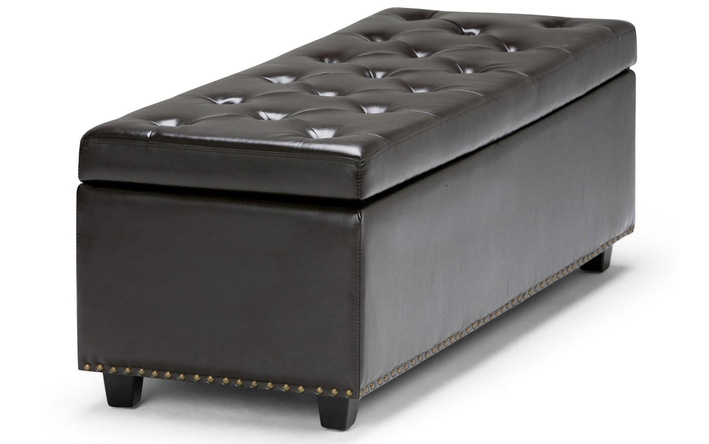 Hamilton Storage Ottoman in Vegan Leather