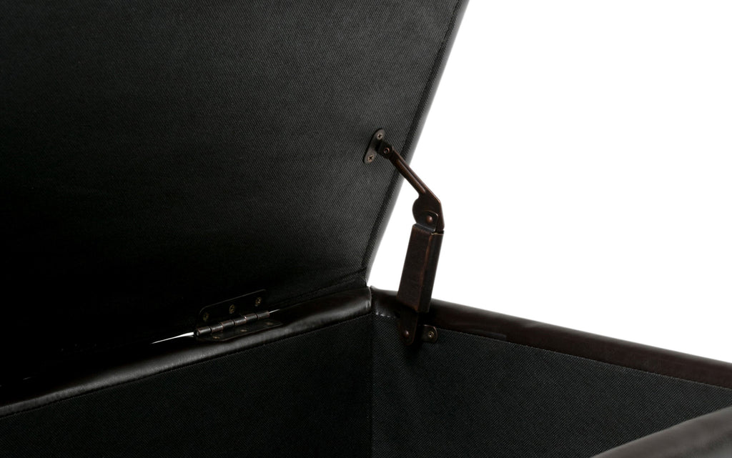 Hamilton Storage Ottoman in Vegan Leather