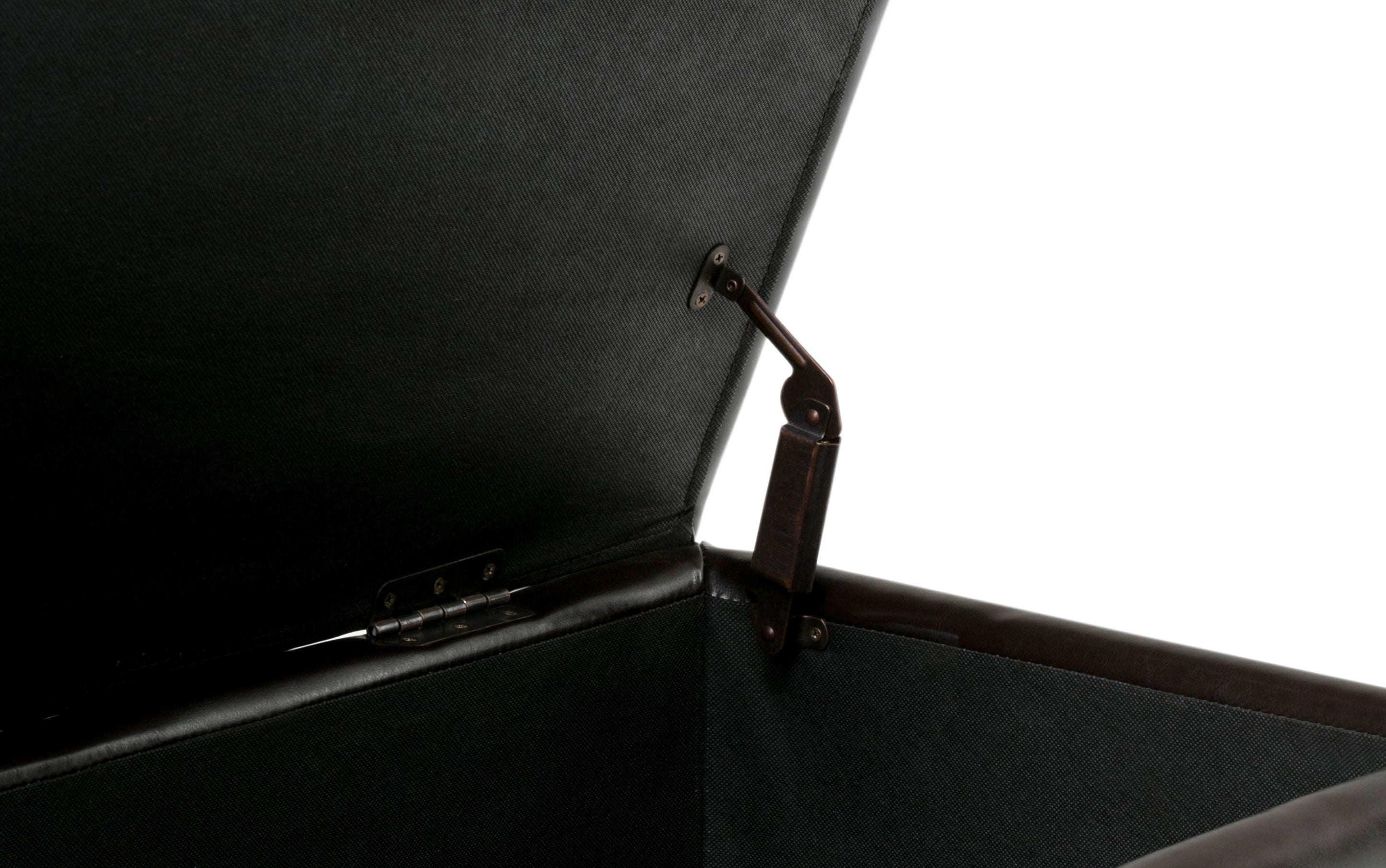 Hamilton Storage Ottoman in Vegan Leather