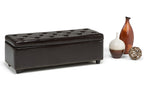 Hamilton Storage Ottoman in Vegan Leather
