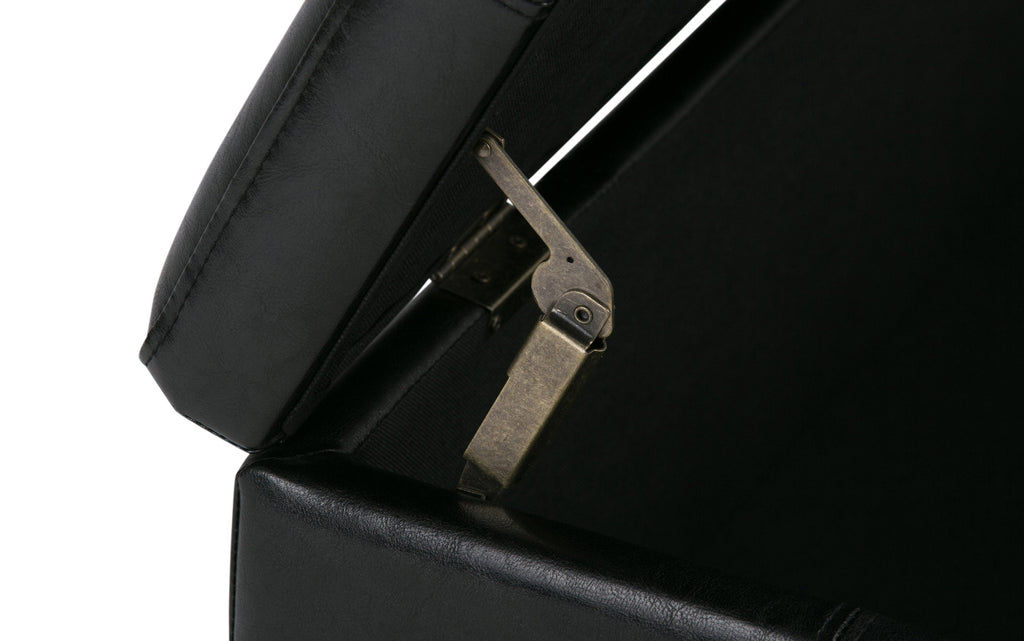 Kingsley Large Storage Ottoman in Vegan Leather