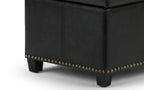 Kingsley Large Storage Ottoman in Vegan Leather
