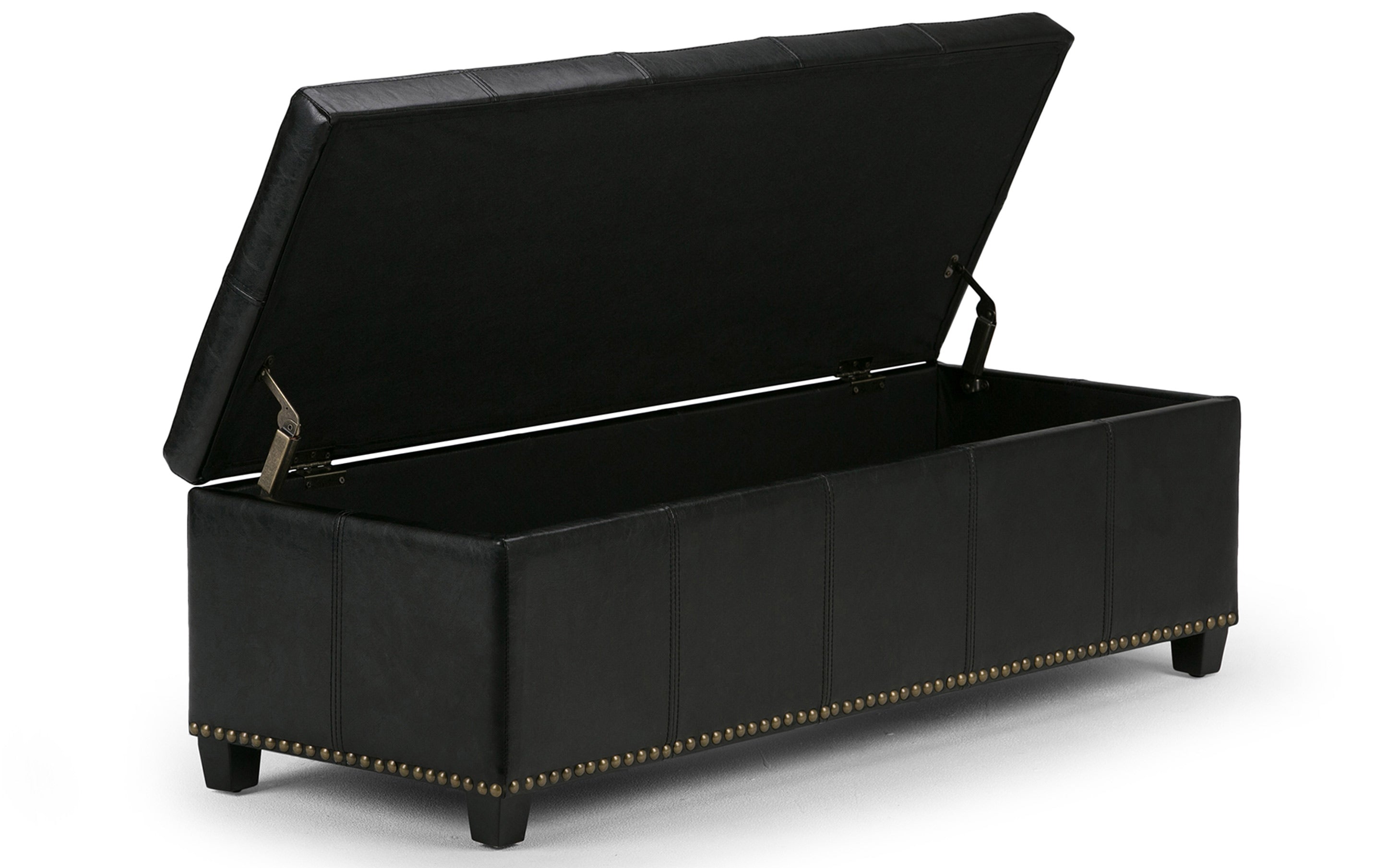 Kingsley Large Storage Ottoman in Vegan Leather