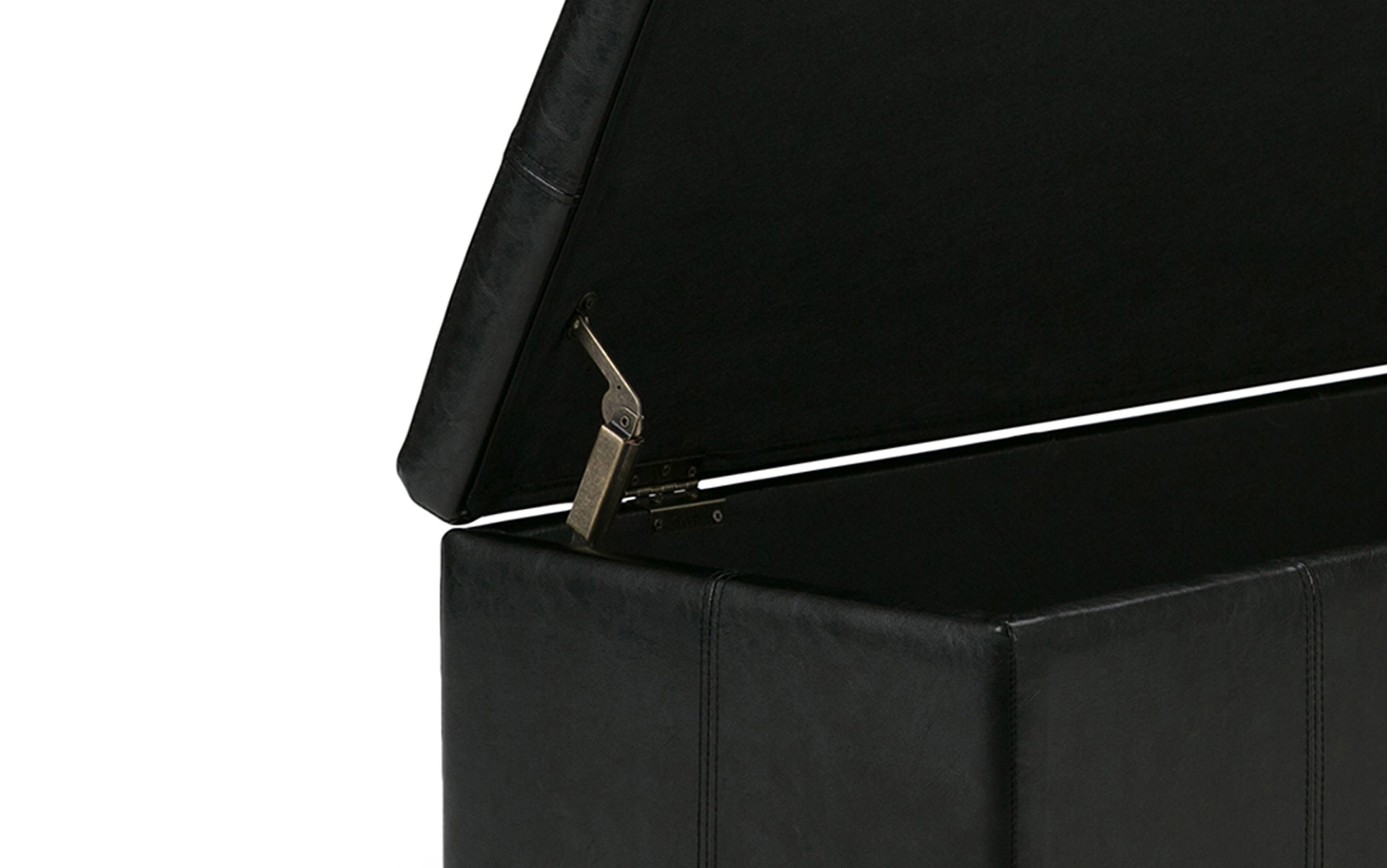 Kingsley Large Storage Ottoman in Vegan Leather