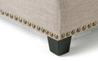 Kingsley Large Storage Ottoman in Linen
