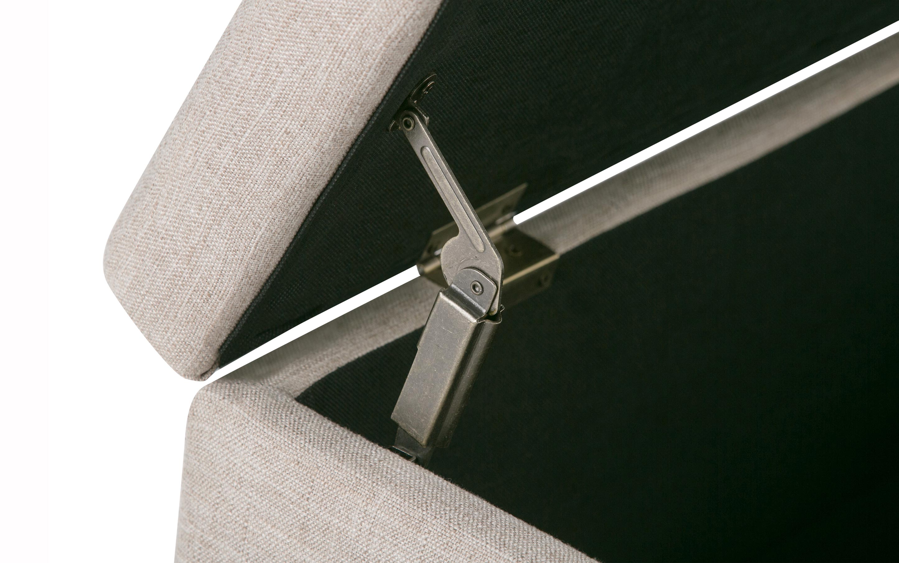 Kingsley Large Storage Ottoman in Linen