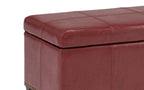 Kingsley Large Storage Ottoman in Radicchio Red