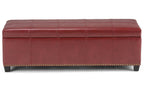 Kingsley Large Storage Ottoman in Radicchio Red