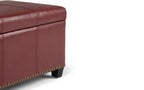 Kingsley Large Storage Ottoman in Radicchio Red