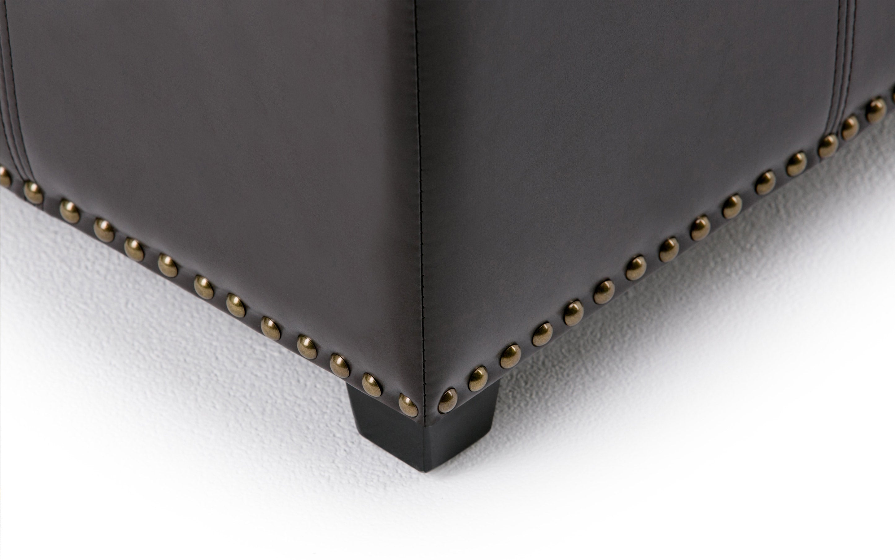 Kingsley Large Storage Ottoman in Vegan Leather