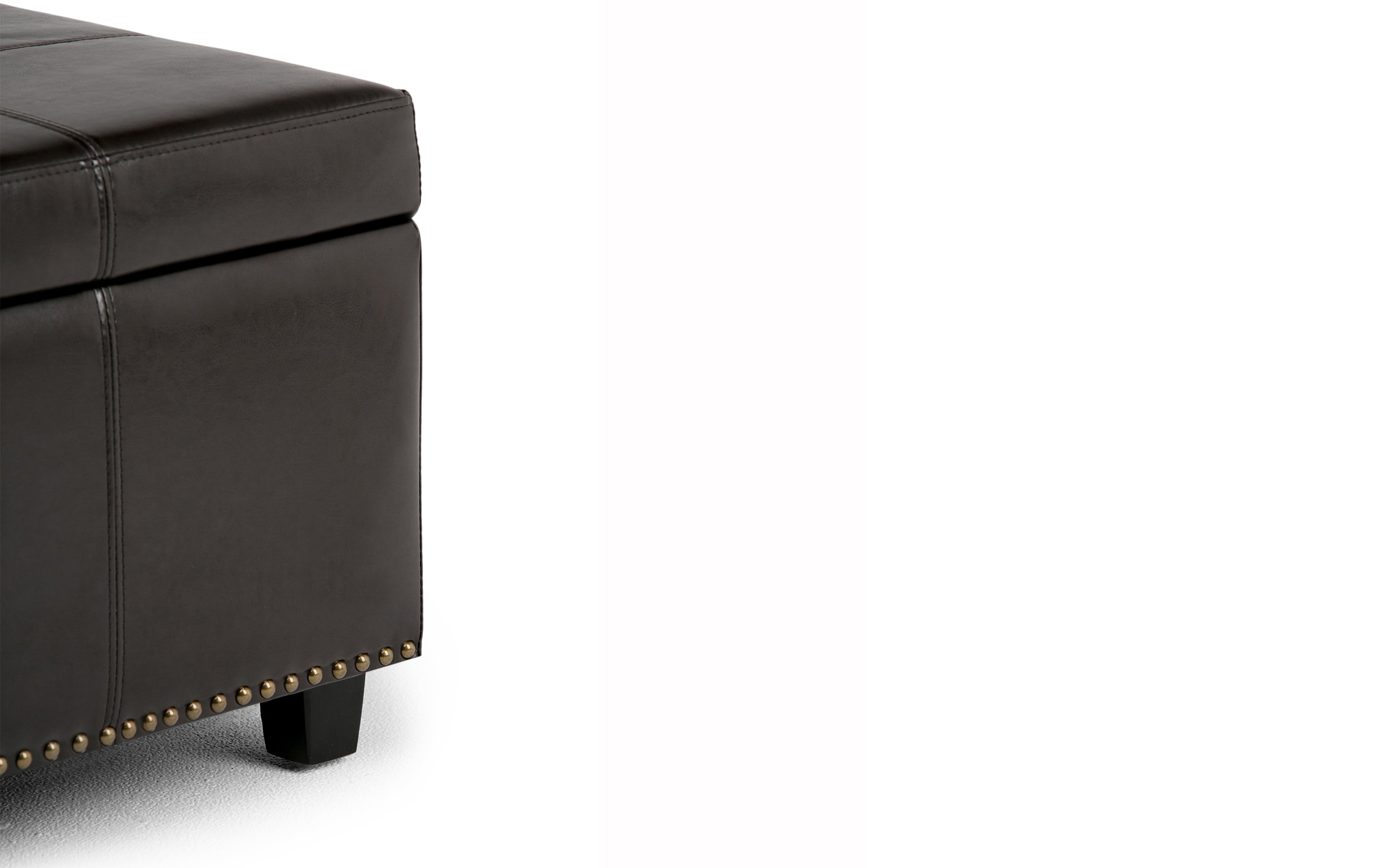 Kingsley Large Storage Ottoman in Vegan Leather