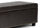 Kingsley Large Storage Ottoman in Vegan Leather