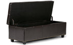 Kingsley Large Storage Ottoman in Vegan Leather