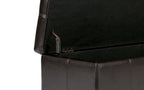 Kingsley Large Storage Ottoman in Vegan Leather