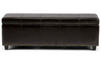 Kingsley Large Storage Ottoman in Vegan Leather