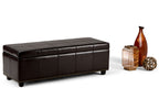 Kingsley Large Storage Ottoman in Vegan Leather