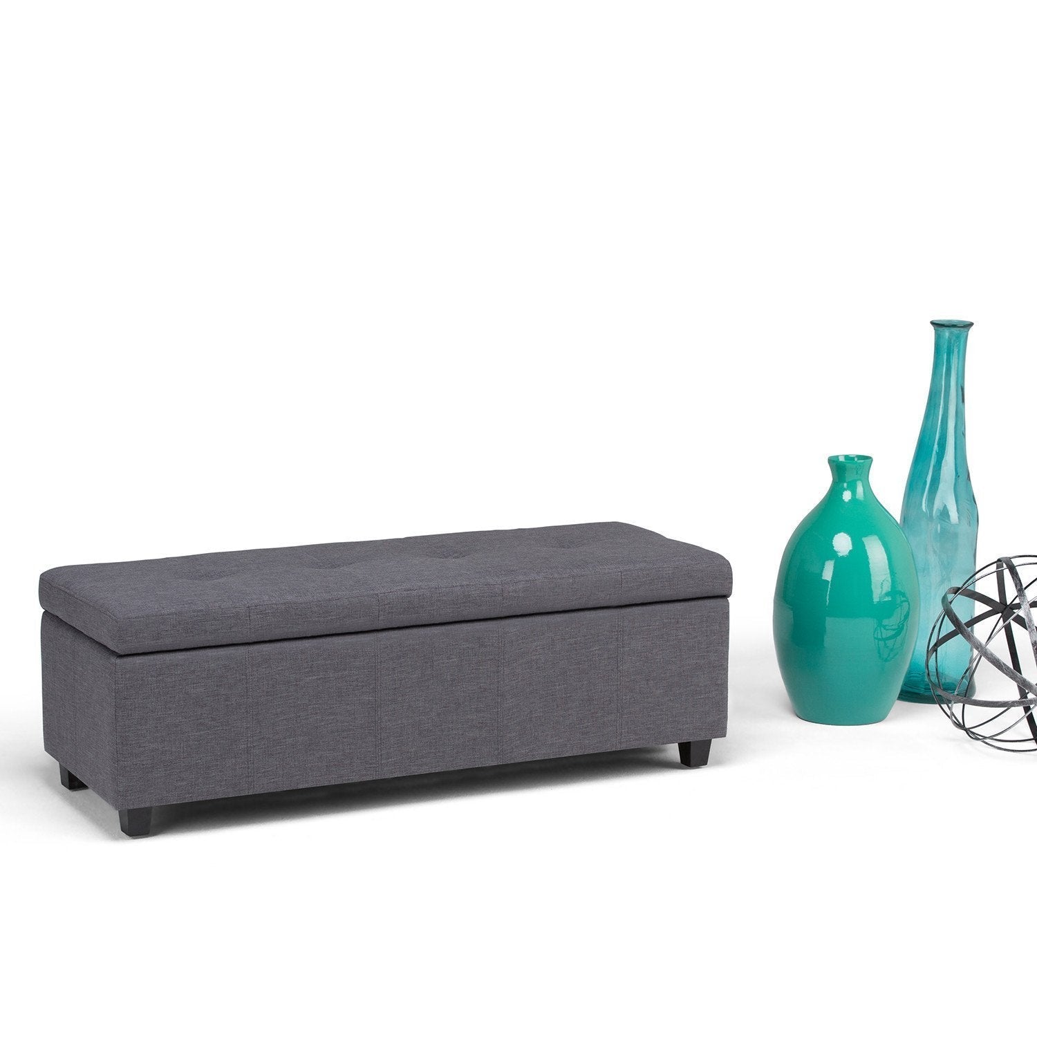 Castleford Storage Ottoman in Linen