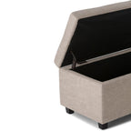 Castleford Storage Ottoman in Natural