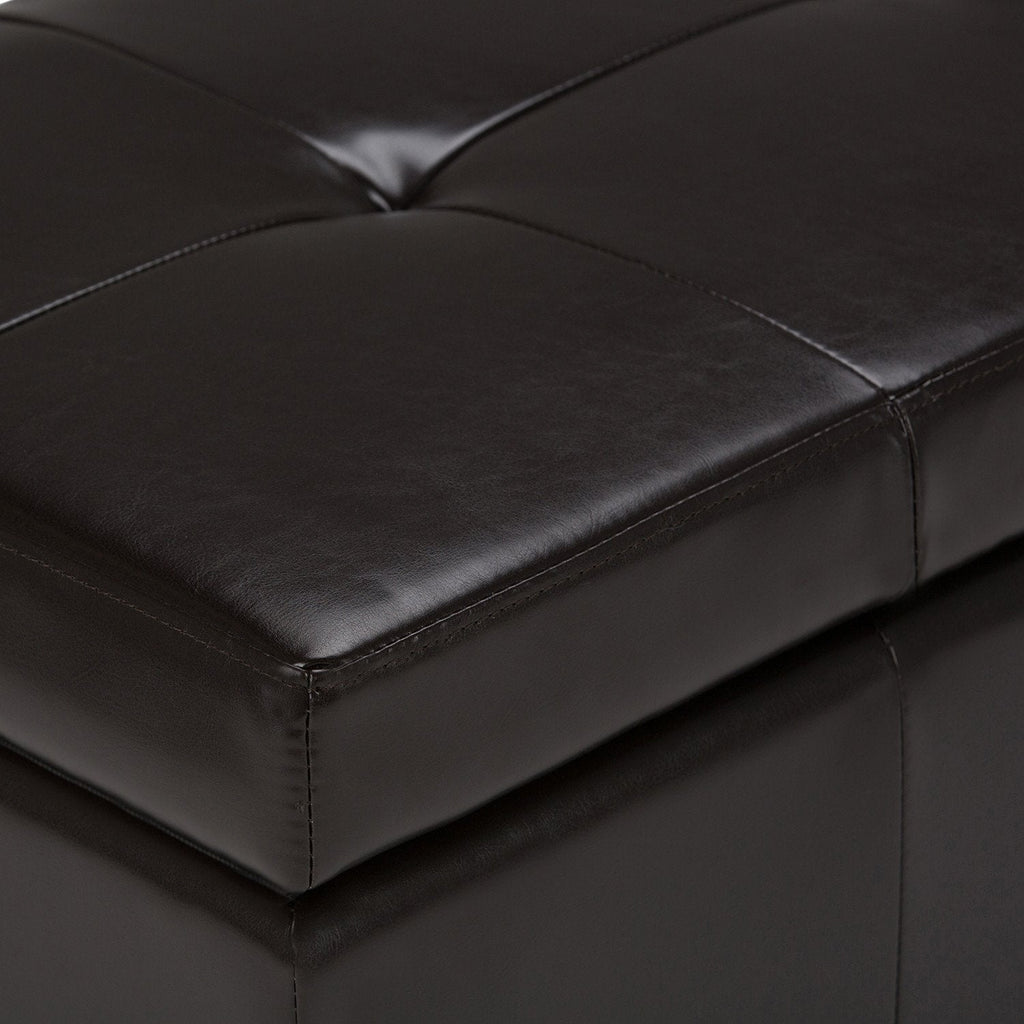 Castleford Storage Ottoman in Vegan Leather