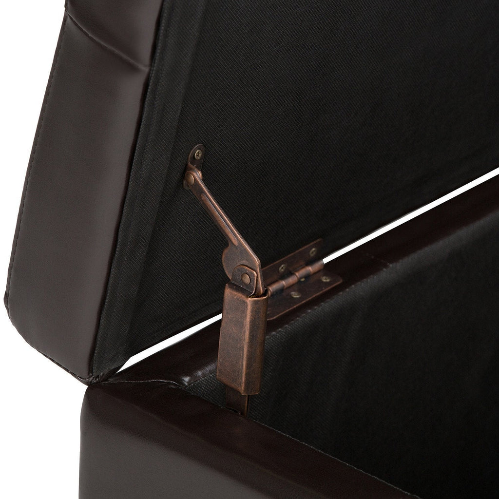 Castleford Storage Ottoman in Vegan Leather